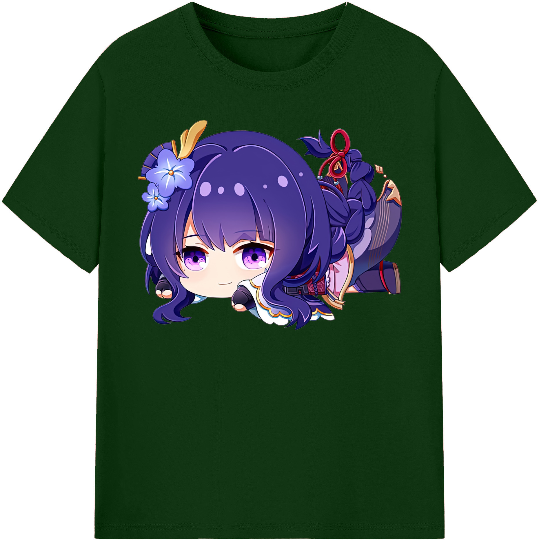 げんし神 雷電将軍 らいでんしょうぐん genshin Raiden Shogun 綿100％半袖Tシャツ（フロントプリント）